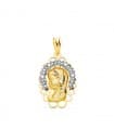 Médaille Vierge 2 ors 18 Carats Couronne