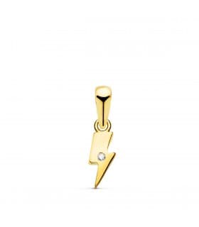 Kleiner Blitz-Anhänger aus 18 Karat Gold – Damenschmuck, moderner Anhänger