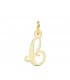 Pendentif initiale C or jaune 18k