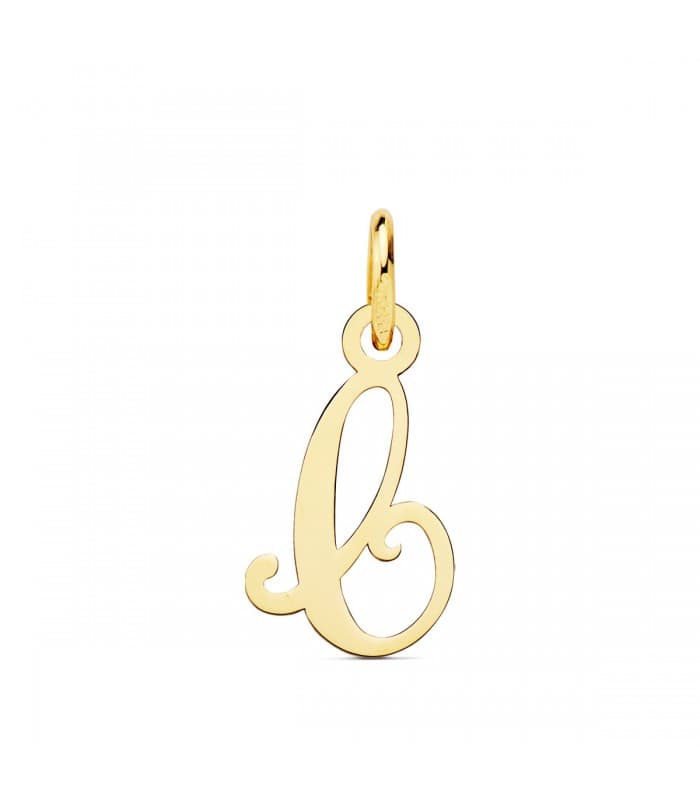 Pendentif initiale C or jaune 18k