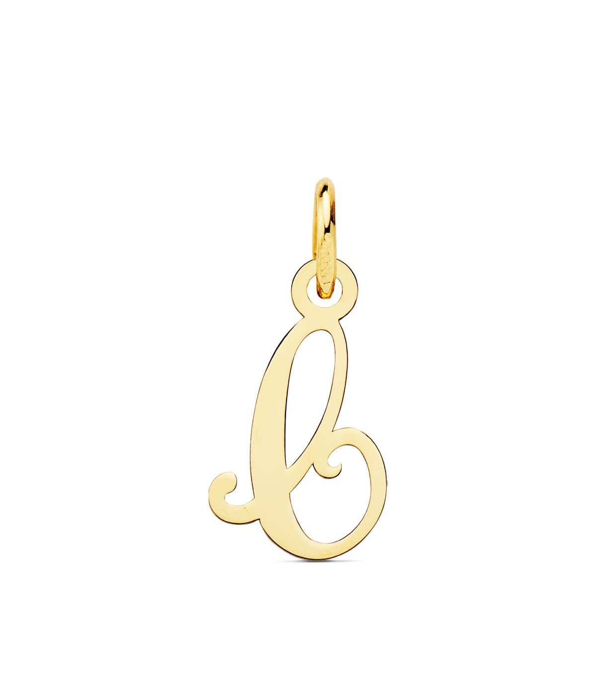 Colgante inicial C oro amarillo 18k