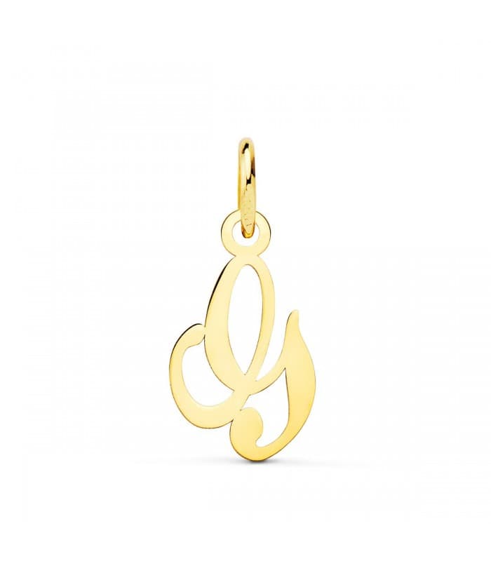 Colgante inicial oro amarillo 18k collar personalizado con la letra de tu nombre