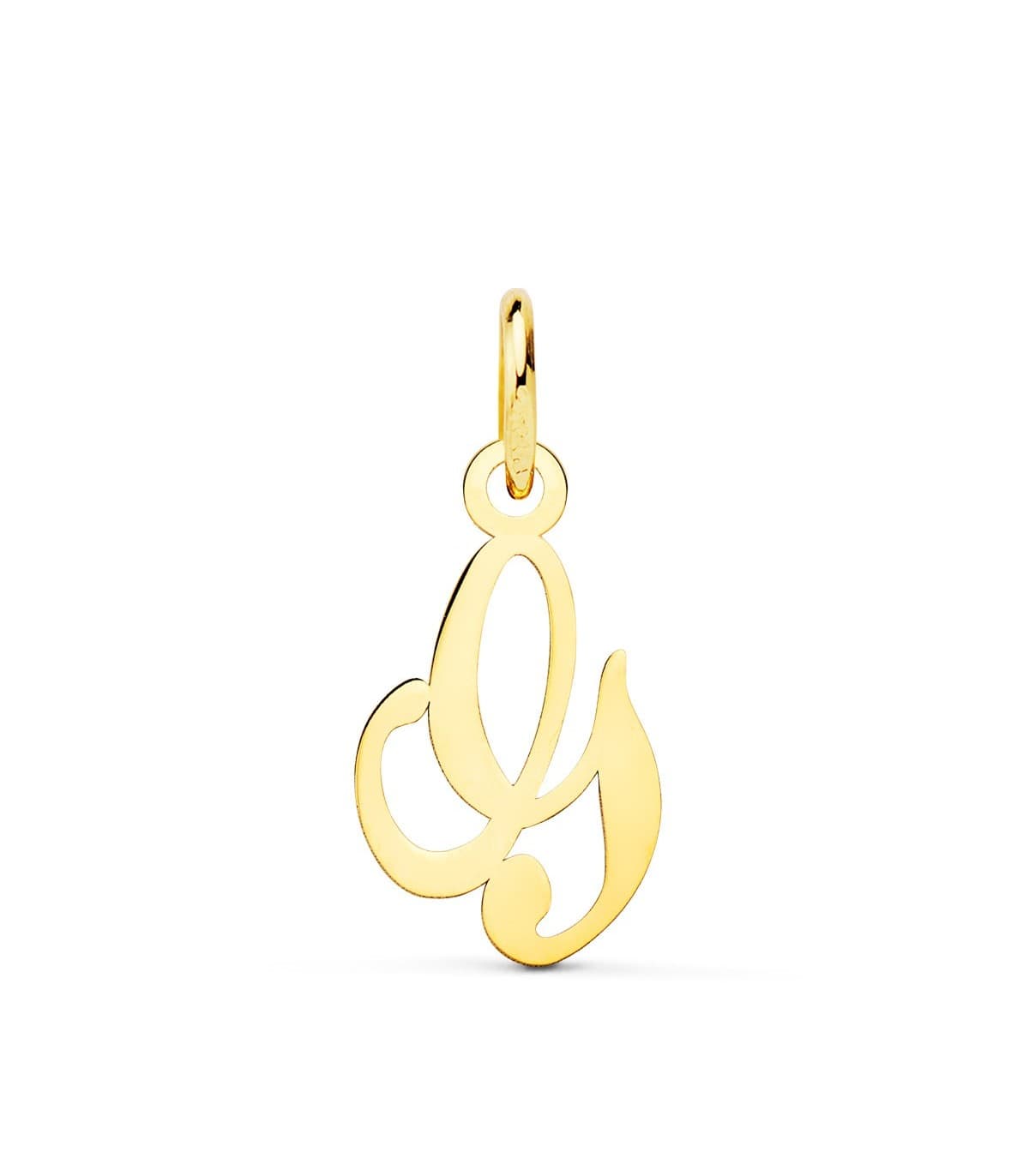 Colgante inicial oro amarillo 18k collar personalizado con la letra de tu nombre