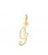 Colgante inicial oro amarillo 18k collar personalizado con la letra de tu nombre