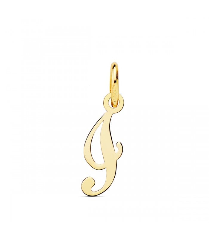 Colgante inicial oro amarillo 18k collar personalizado con la letra de tu nombre