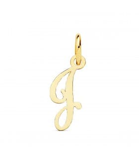 Pendentif initiale J or jaune 18k
