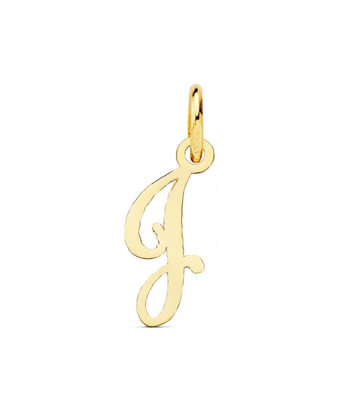 Colgante inicial oro amarillo 18k collar personalizado con la letra de tu nombre