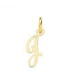 Pendentif initiale J or jaune 18k