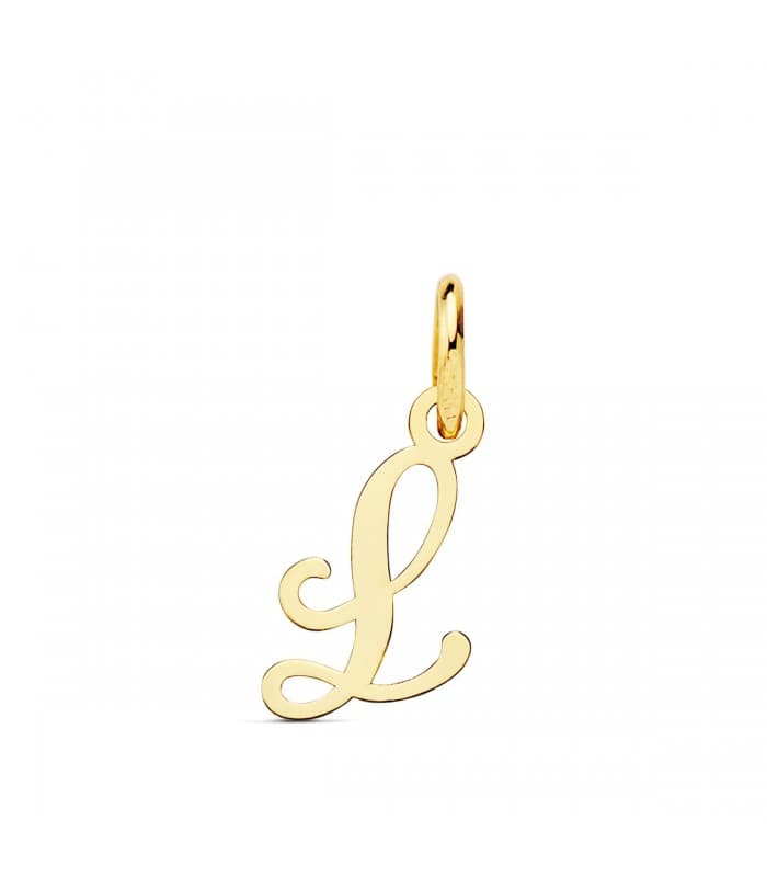 Ciondolo iniziale L oro giallo 18kt per Donna, gioielleria Alda.