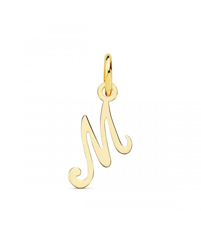 Ciondolo iniziale M oro giallo 18kt per Donna, gioielleria Alda.