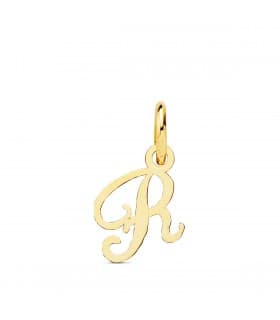 Ciondolo iniziale R oro giallo 18kt per Donna, gioielleria Alda.