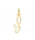 Pendentif initiale S or jaune 18k