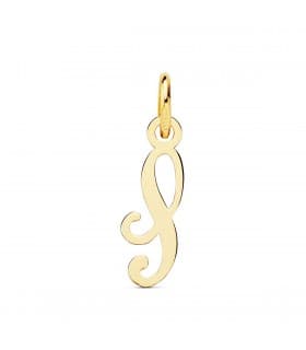Colgante inicial oro amarillo 18k collar personalizado con la letra de tu nombre