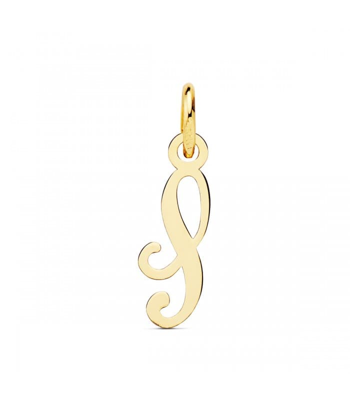 Pendentif initiale S or jaune 18k