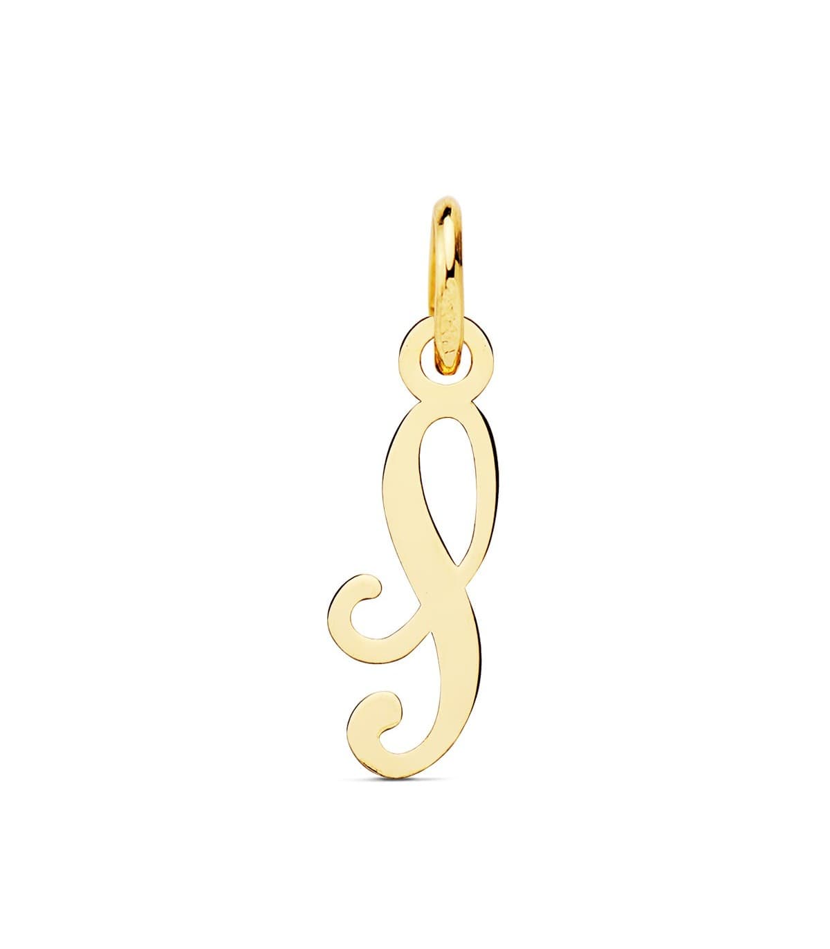 Colgante inicial oro amarillo 18k collar personalizado con la letra de tu nombre