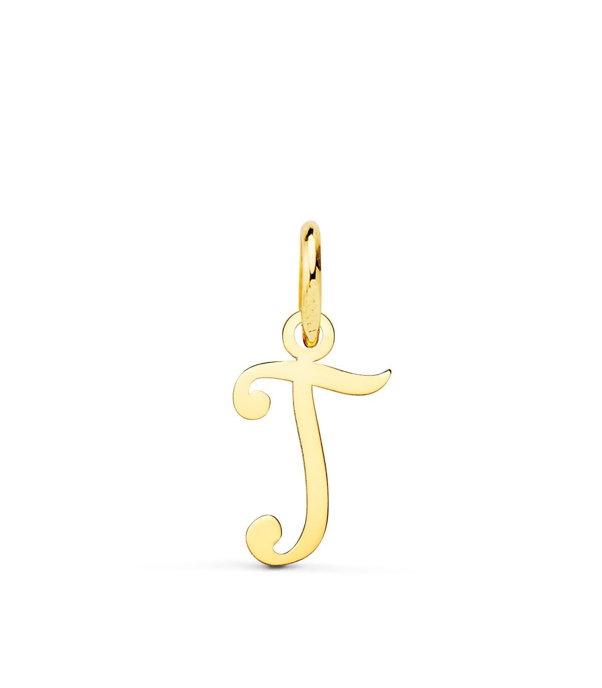 Colgante inicial oro amarillo 18k collar personalizado con la letra de tu nombre