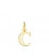 Colgante inicial oro amarillo 18k collar personalizado con la letra de tu nombre