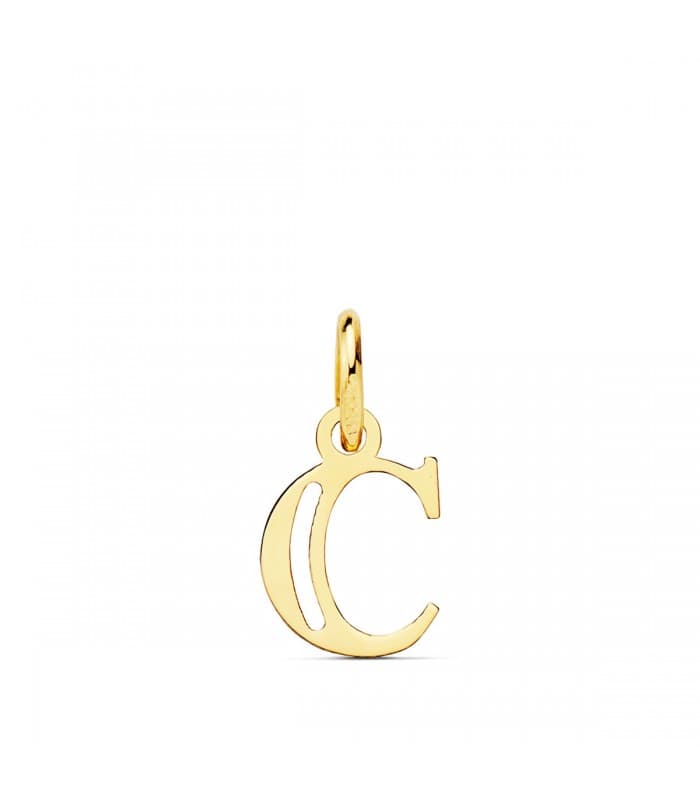 Colgante inicial oro amarillo 18k collar personalizado con la letra de tu nombre