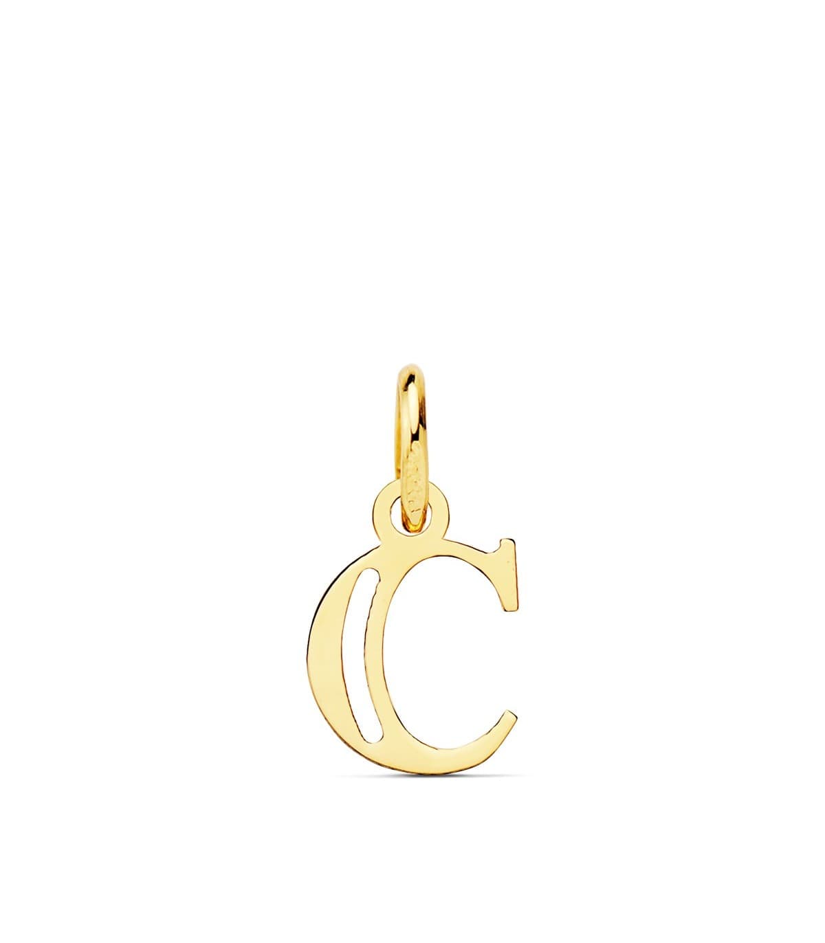 Colgante inicial oro amarillo 18k collar personalizado con la letra de tu nombre