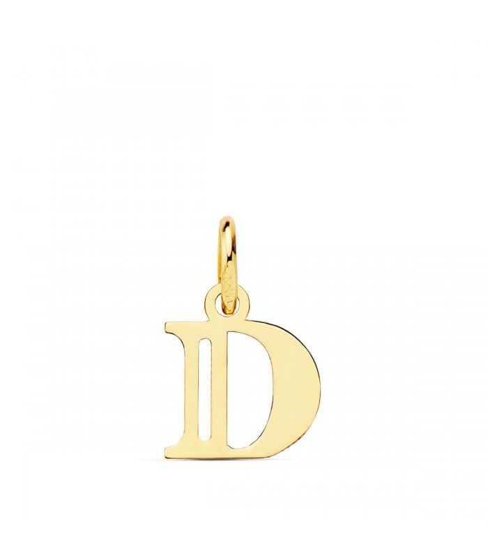 Colgante inicial oro amarillo 18k collar personalizado con la letra de tu nombre