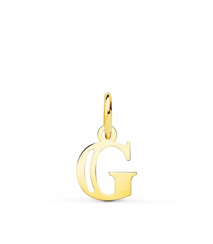 Colgante inicial oro amarillo 18k collar personalizado con la letra de tu nombre