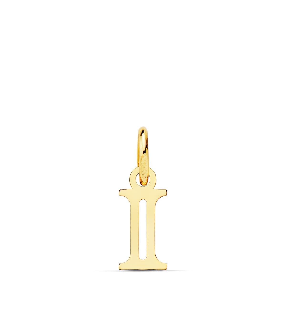 Colgante inicial oro amarillo 18k collar personalizado con la letra de tu nombre