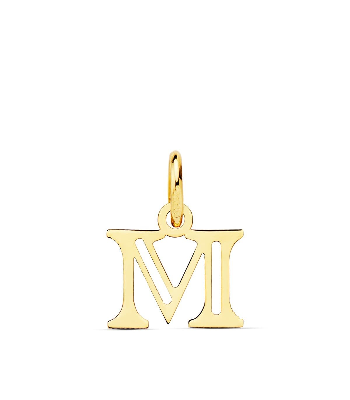Colgante inicial oro amarillo 18k collar personalizado con la letra de tu nombre