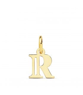 Colgante inicial oro amarillo 18k collar personalizado con la letra de tu nombre
