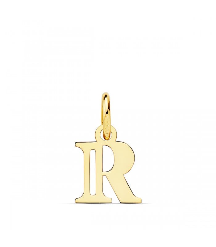 Colgante inicial oro amarillo 18k collar personalizado con la letra de tu nombre