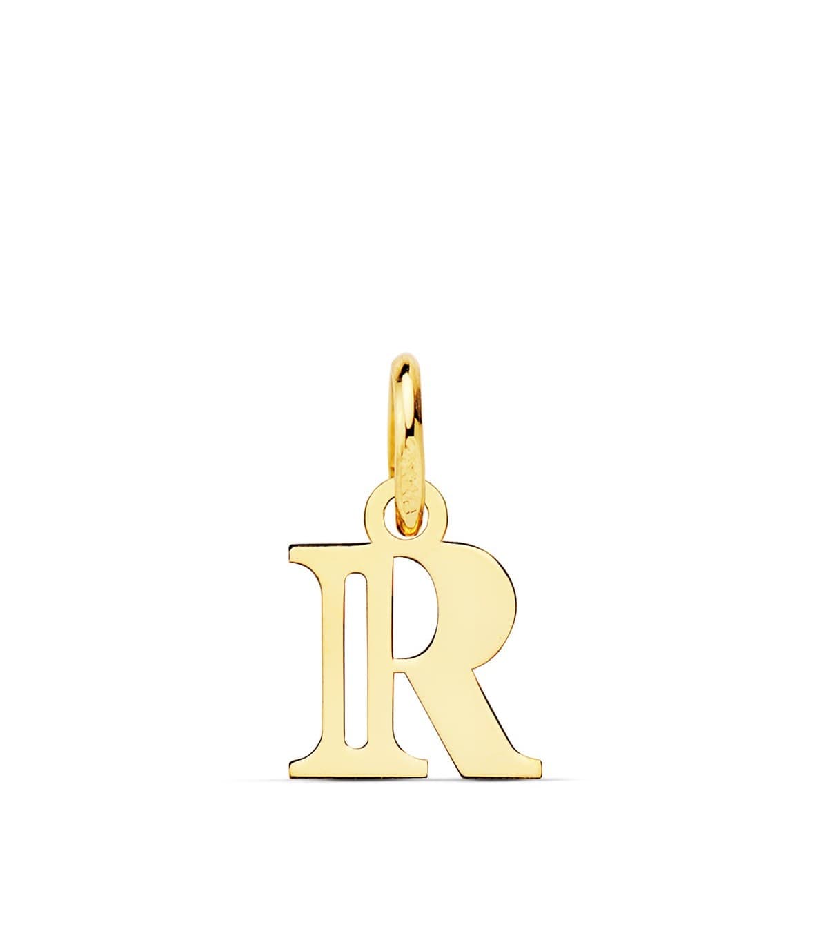 Colgante inicial oro amarillo 18k collar personalizado con la letra de tu nombre