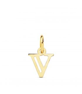 Pendentif initiale en or 18 carats V