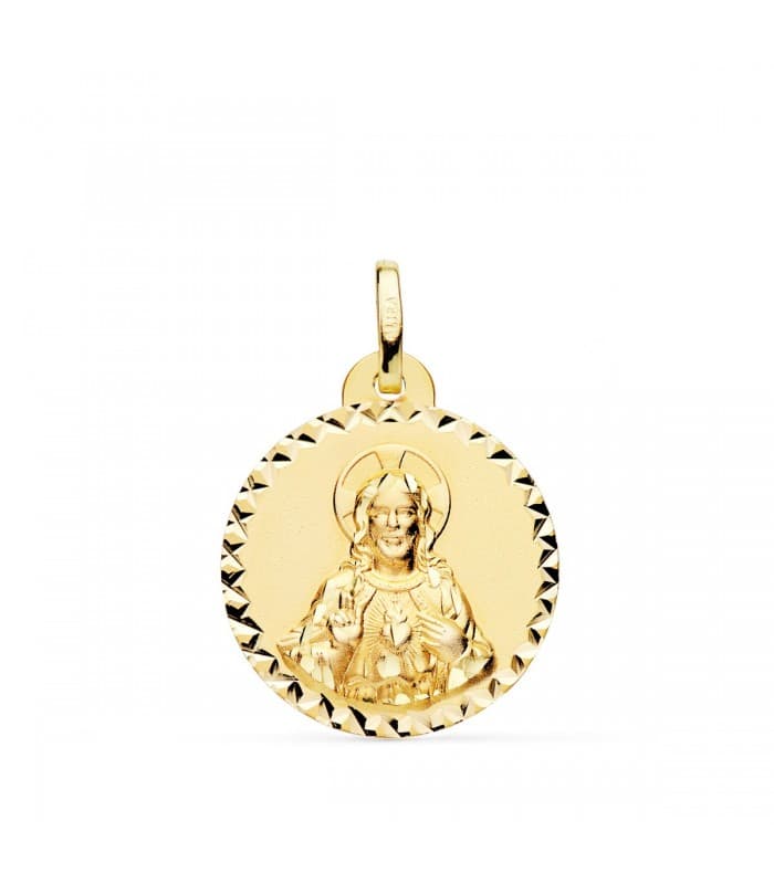 Sagrado Corazón de Jesús Talla Oro 18K 20 mm