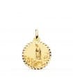 Médaille Vierge de Fatima 18K 18mm striée
