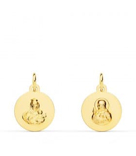 Escapulario V. Carmen y C. Jesús Oro 18K 12 MM