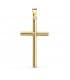 Croce in oro giallo 18 Kt 29 mm - Ciondolo battesimo e comunione per bambini
