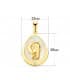Médaille Baptême Or 18K Vierge Nacre Goutte