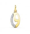 O-Initial Anhänger 750 Gold Zirkonia