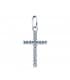 Colgante Cruz Oro Blanco 18k Ocean