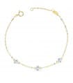 Gelb-/Weissgold Diamant Armband 750er P30120-OAB150