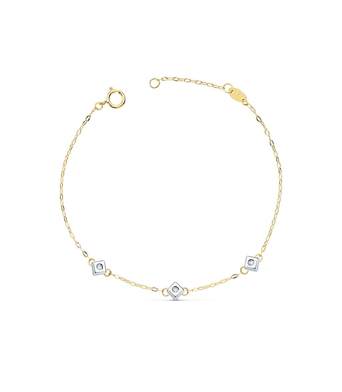 Bracelet Diamants Chérie Or 18K 0.045 Ct.