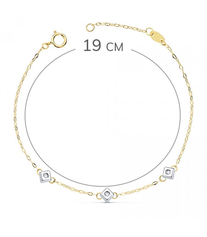 Bracelet Diamants Chérie Or 18K 0.045 Ct.