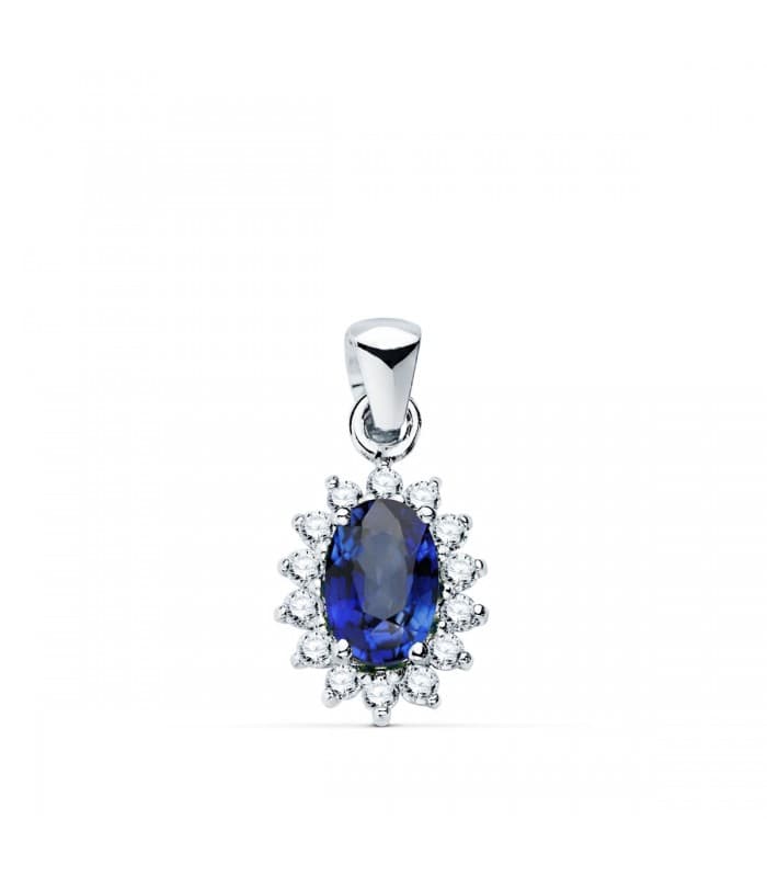 Anhänger Jasmin Saphir & Diamant 750 Weißgold
