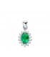 Pendentif Jasmin 0.14 Ct. 18 K Émeraude 0.39 Ct.