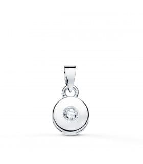Ciondolo punto luce Diamante 0.035ct OB 18 carati. Ciondolo da donna. Punto luce con diamanti purezza SI.