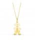Collar personalizado silueta niña Oro 18K colgante mama, regalos para el dia de la madre