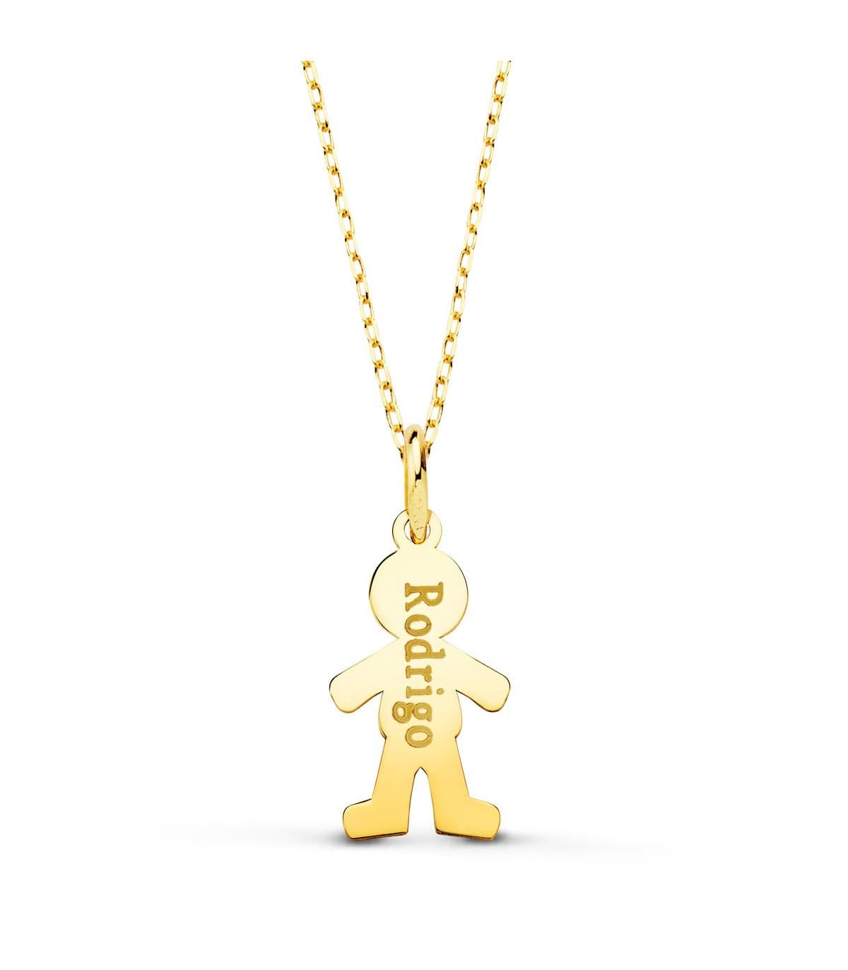 Collar personalizado silueta niño Oro 18K colgante mama, regalos para el dia de la madre