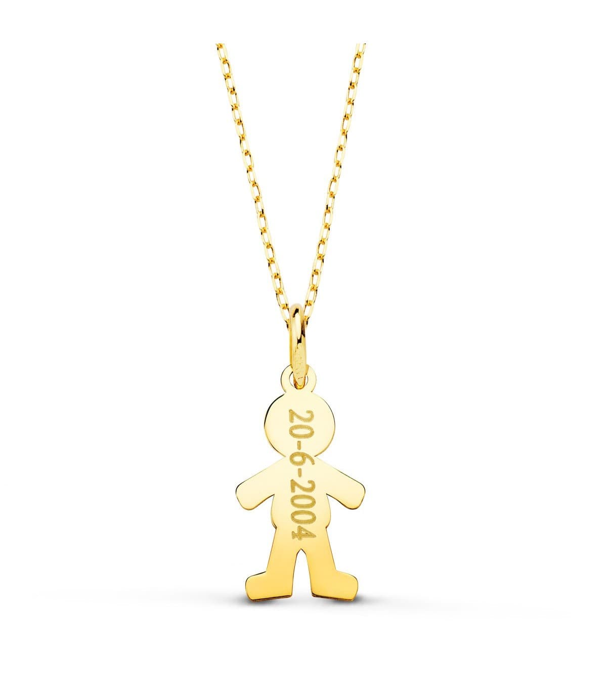 Collar personalizado silueta niño Oro 18K colgante mama, regalos para el dia de la madre