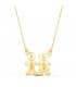 Collier personnalisable silhouette garçon et fille Or 18K
