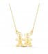 Collier personnalisable silhouette garçon et fille Or 18K