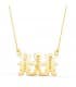 Collier personnalisable silhouette filles et garçon Or 18K